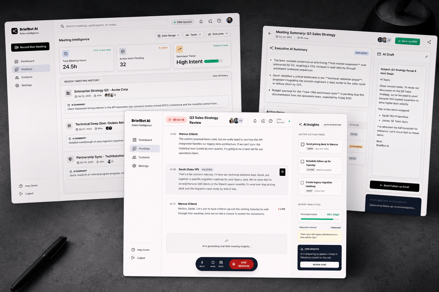 BriefBot project mockup