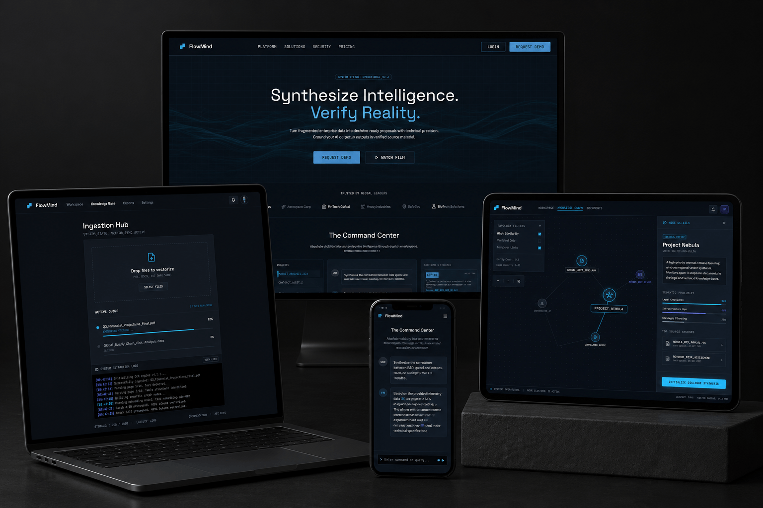 FlowMind AI project mockup