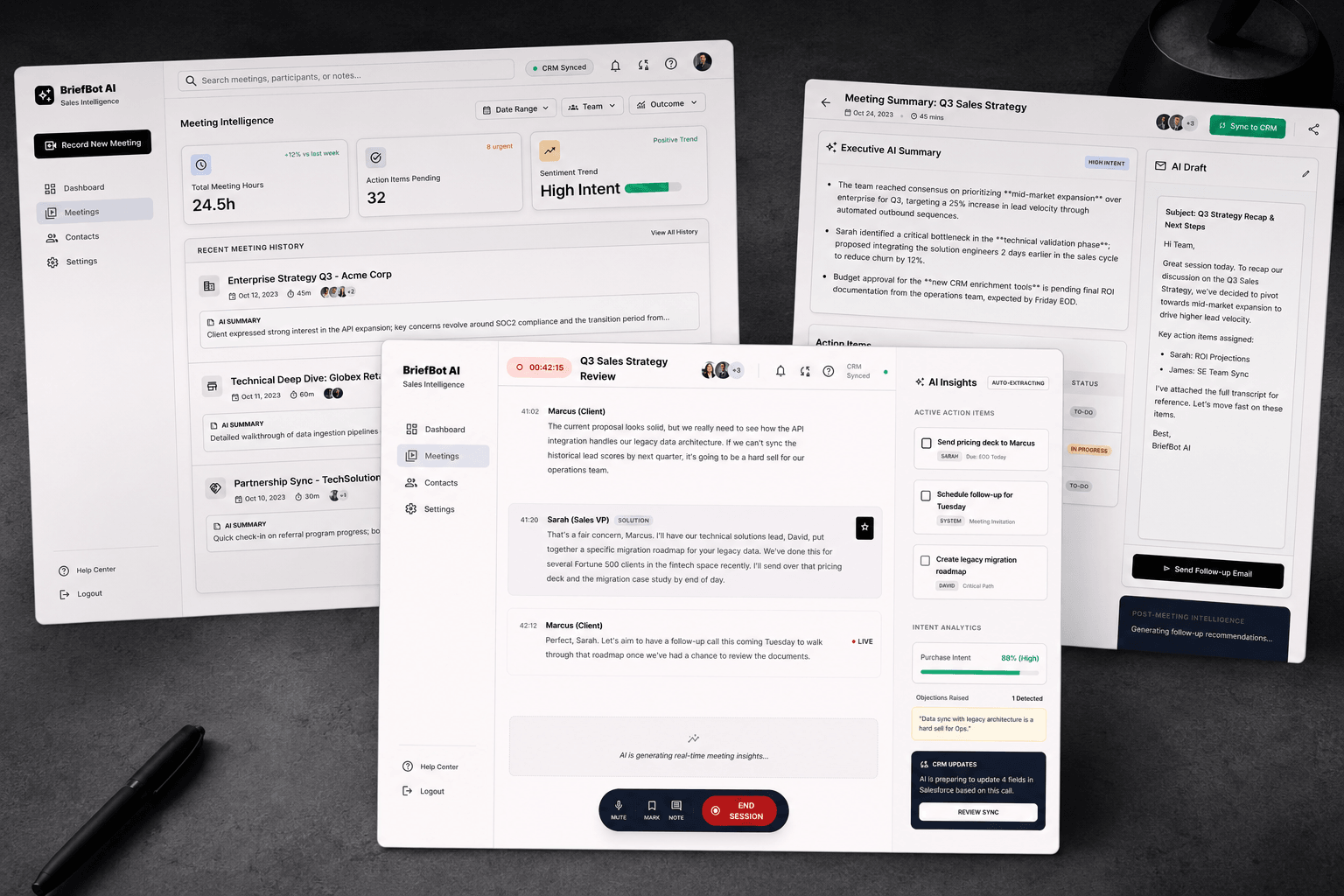 BriefBot project mockup