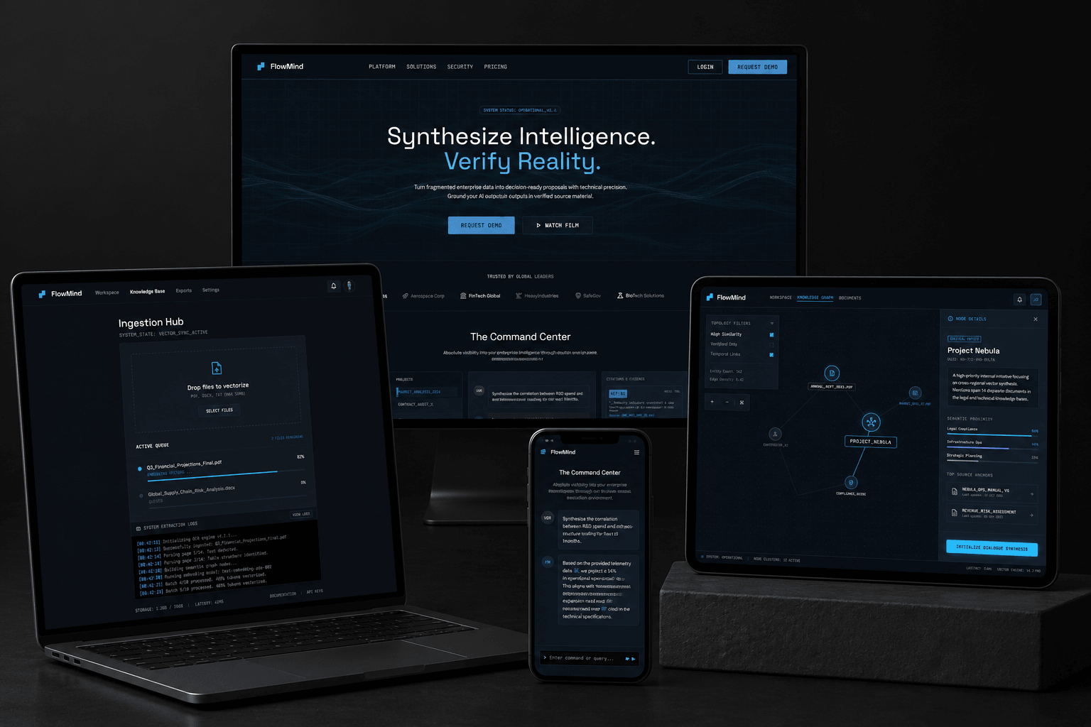 FlowMind AI project mockup