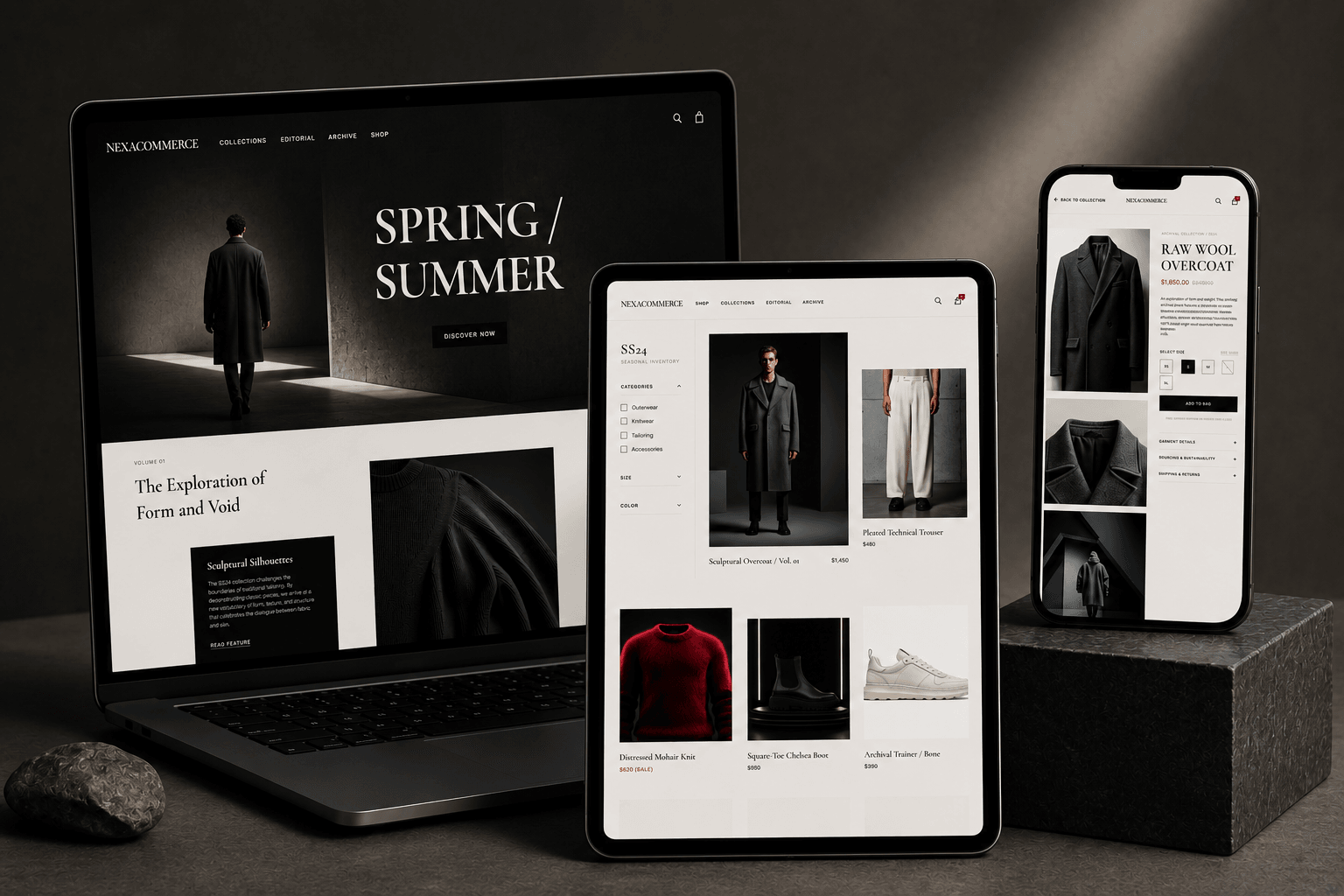NexaCommerce project mockup